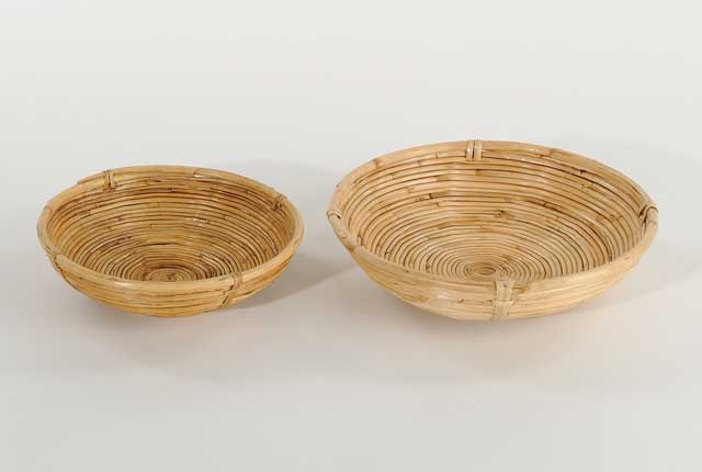 Rattan Korb flach rund