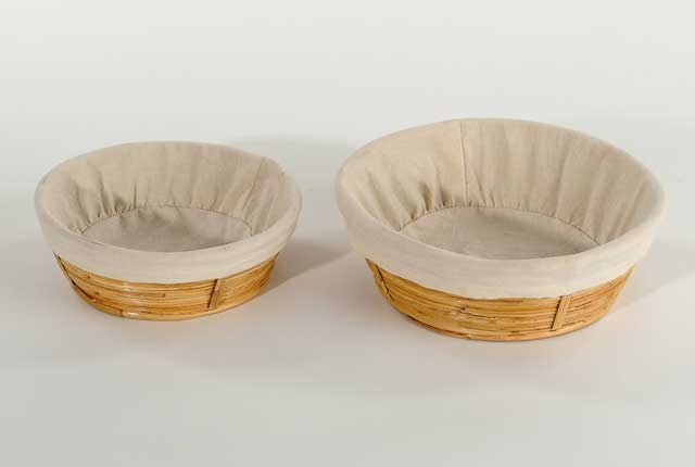 Rattan Korb rund mit Stoff